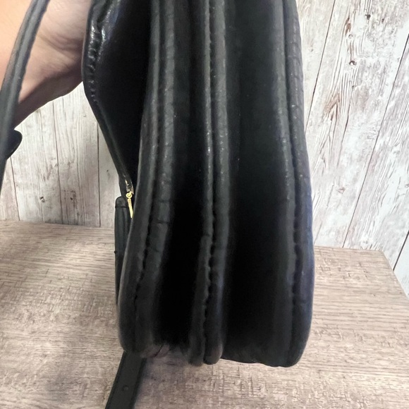 All Saints Ondine Black Leather Shoulder Bag Preppy Moto Classic Chic - Picture 9 of 10